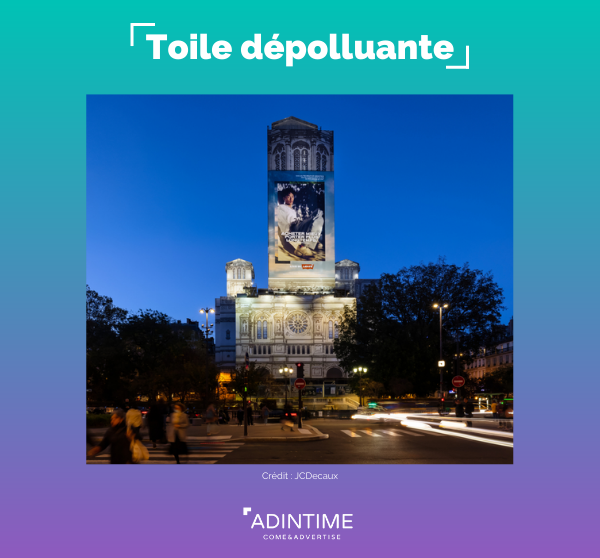 Toile dépolluante pour Levi's sur l'église de la Trinité